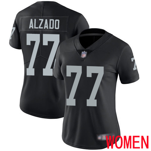 Oakland Raiders Limited Black Women Lyle Alzado Home Jersey NFL Football #77 Vapor Untouchable Jersey